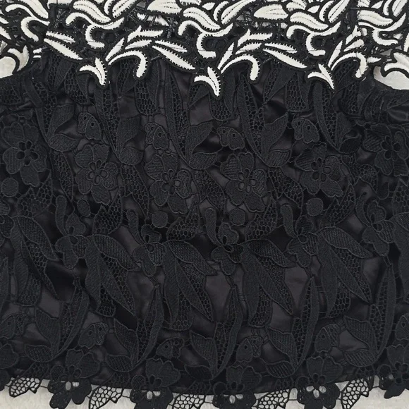 TopShow Romantic Goth Black Lace Off-Shoulder Bardot Top Sz.4 - Picture 4 of 11